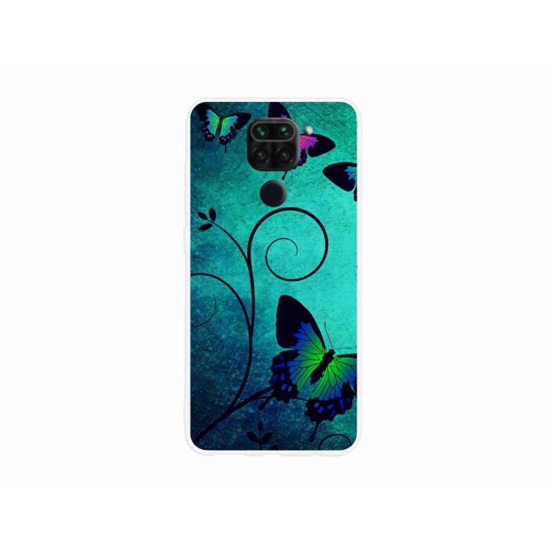 Gél borítás mmCase a Xiaomi Redmi Note 9-hez - színes pillangók