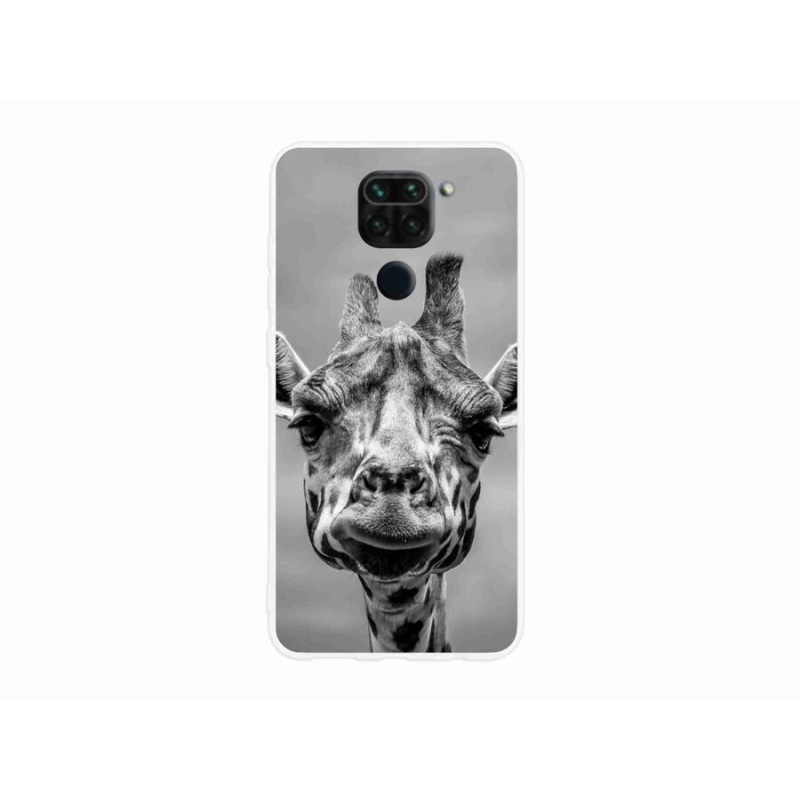 Gél borítás mmCase a Xiaomi Redmi Note 9-hez - fekete-fehér zsiráf