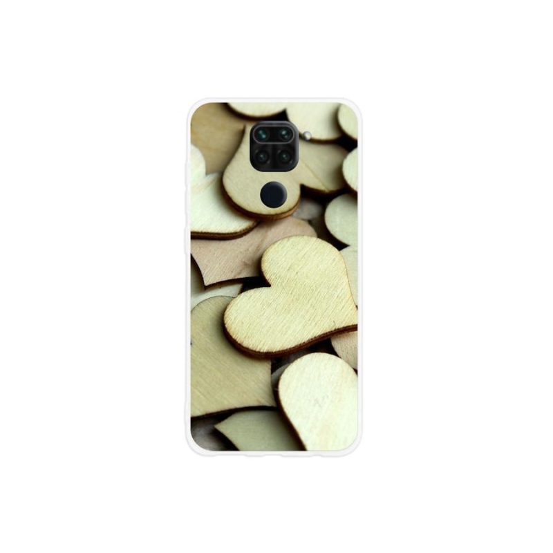 Gél borítás mmCase a Xiaomi Redmi Note 9-hez - fából készült szívek