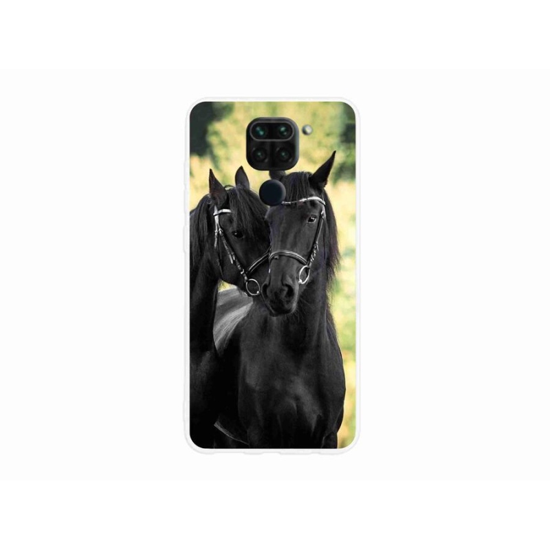 Gél borítás mmCase a Xiaomi Redmi Note 9-hez - két fekete ló