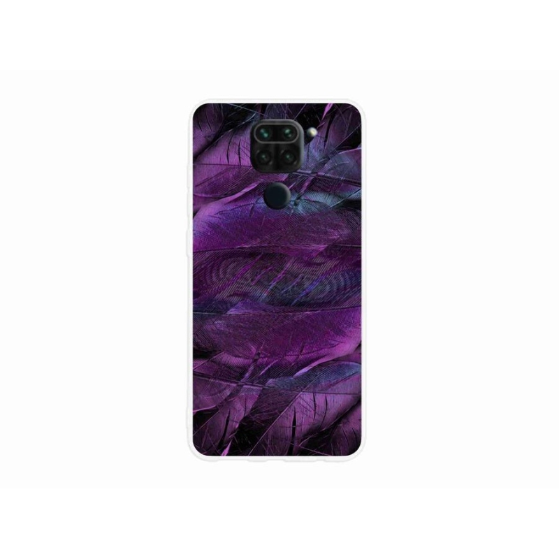 Zselés borítás mmCase a Xiaomi Redmi Note 9-hez - lila tollak