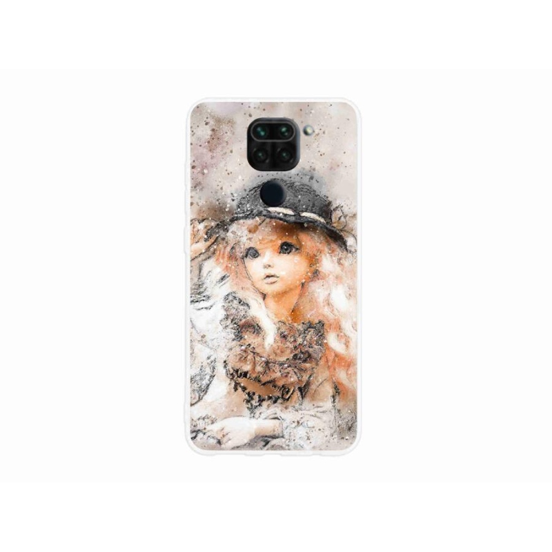 Gél borító mmCase a Xiaomi Redmi Note 9-hez - lány kalapban