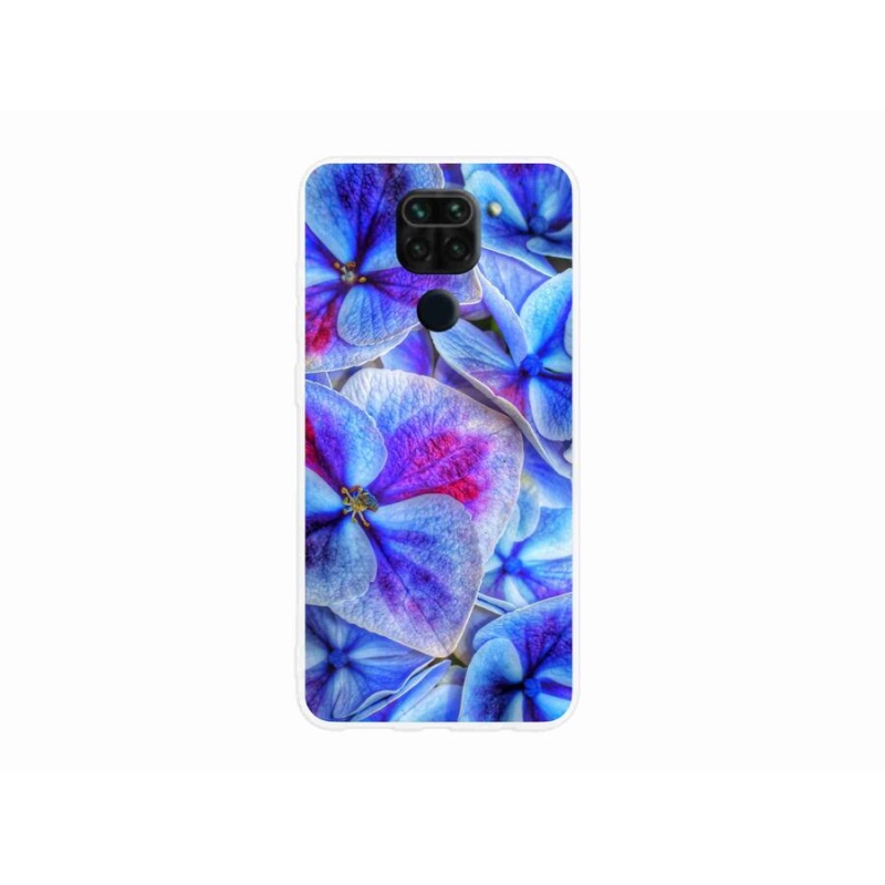 Gél borítás mmCase a Xiaomi Redmi Note 9-hez - kék virágok 1