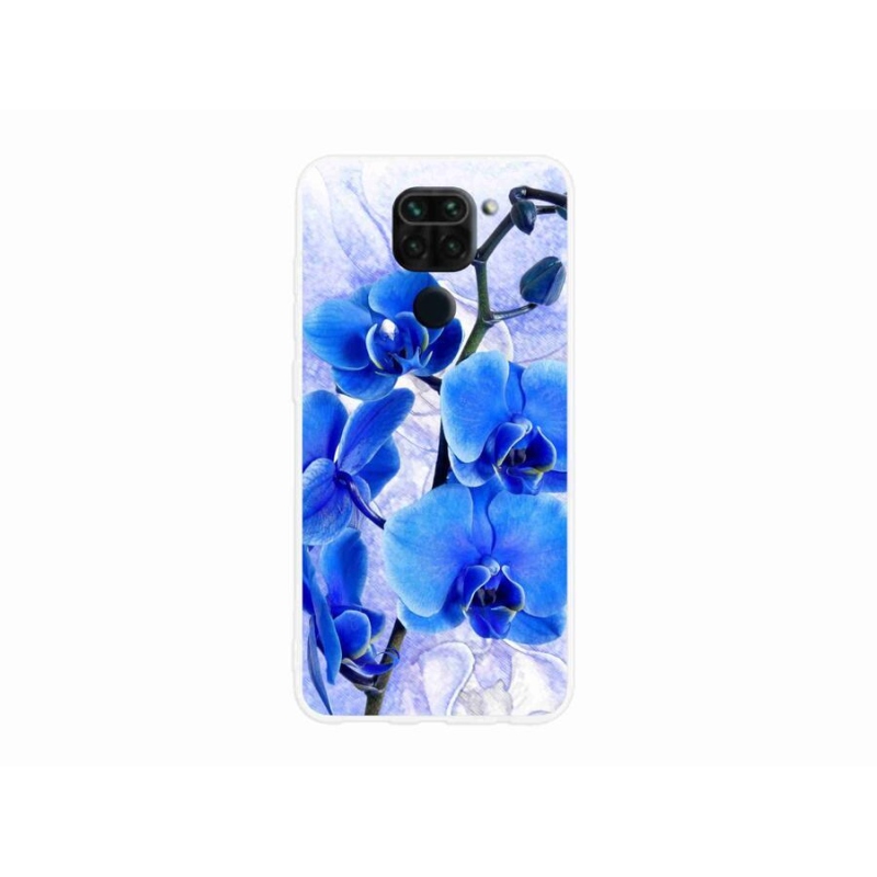 Gél borítás mmCase a Xiaomi Redmi Note 9-hez - kék virágok