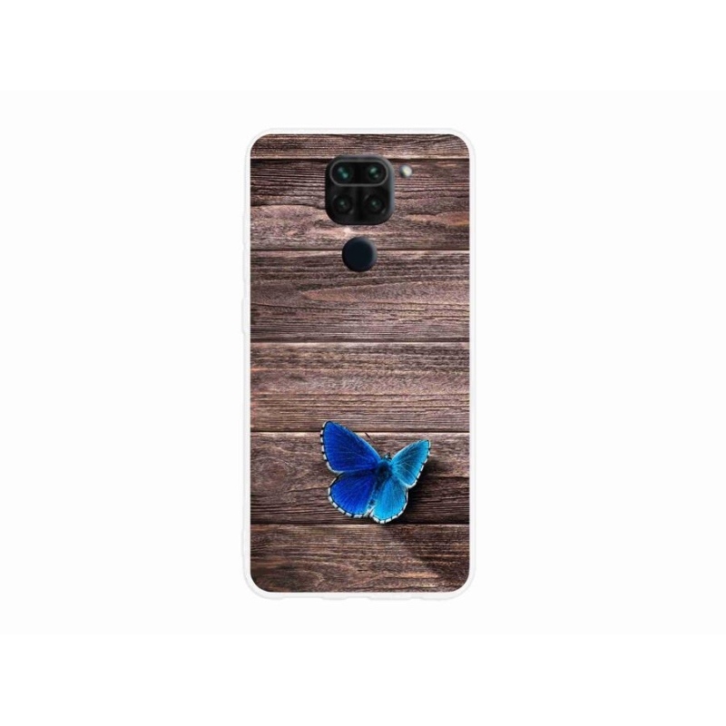 Gél borítás mmCase a Xiaomi Redmi Note 9-hez - kék pillangó 1