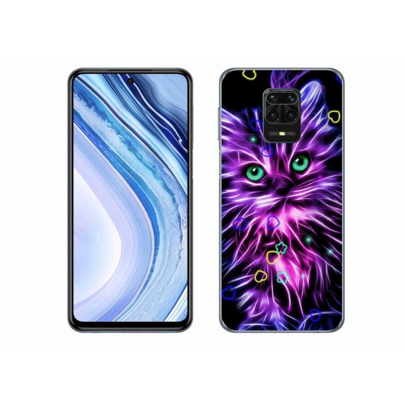 Gél borítás mmCase a Xiaomi Redmi Note 9 Pro-hoz - absztrakt macska