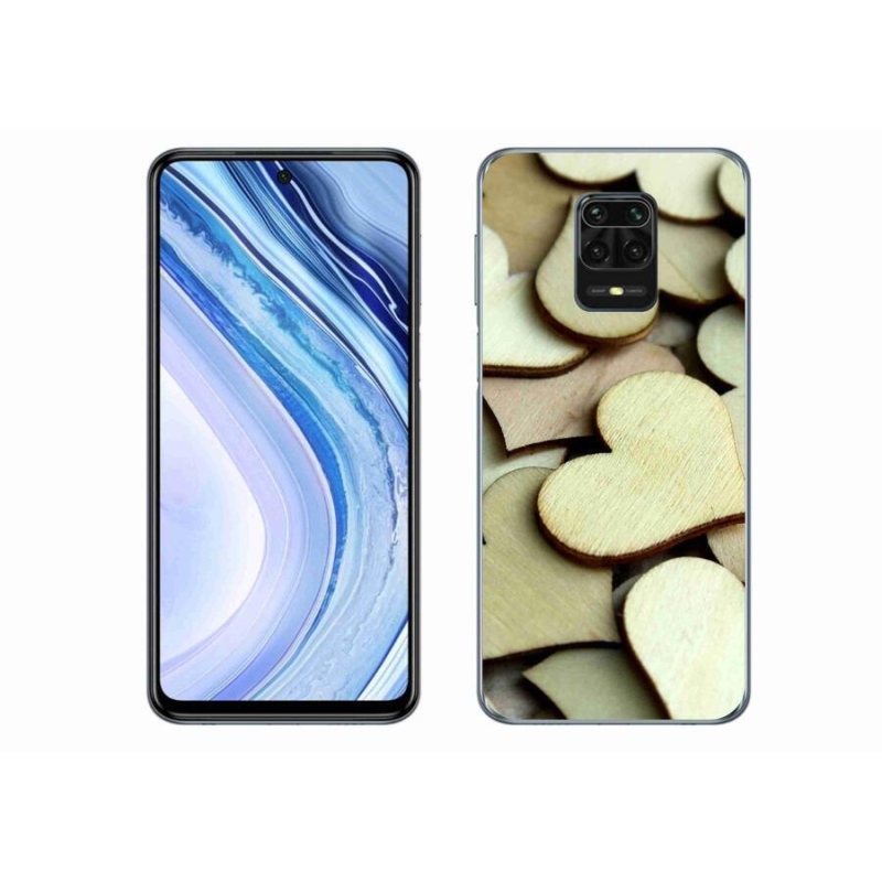 Gél borítás mmCase a Xiaomi Redmi Note 9 Pro számára - fából készült szívek