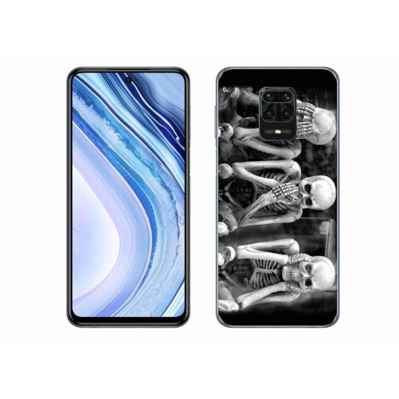 Gél borítás mmCase a Xiaomi Redmi Note 9 Pro számára - csontvázak