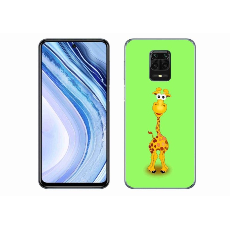 Gél borítás mmCase a Xiaomi Redmi Note 9 Pro számára - rajzfilm zsiráf