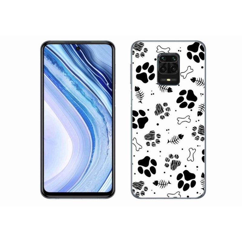 Gél borítás mmCase a Xiaomi Redmi Note 9 Pro-hoz - kutyamancsok 1