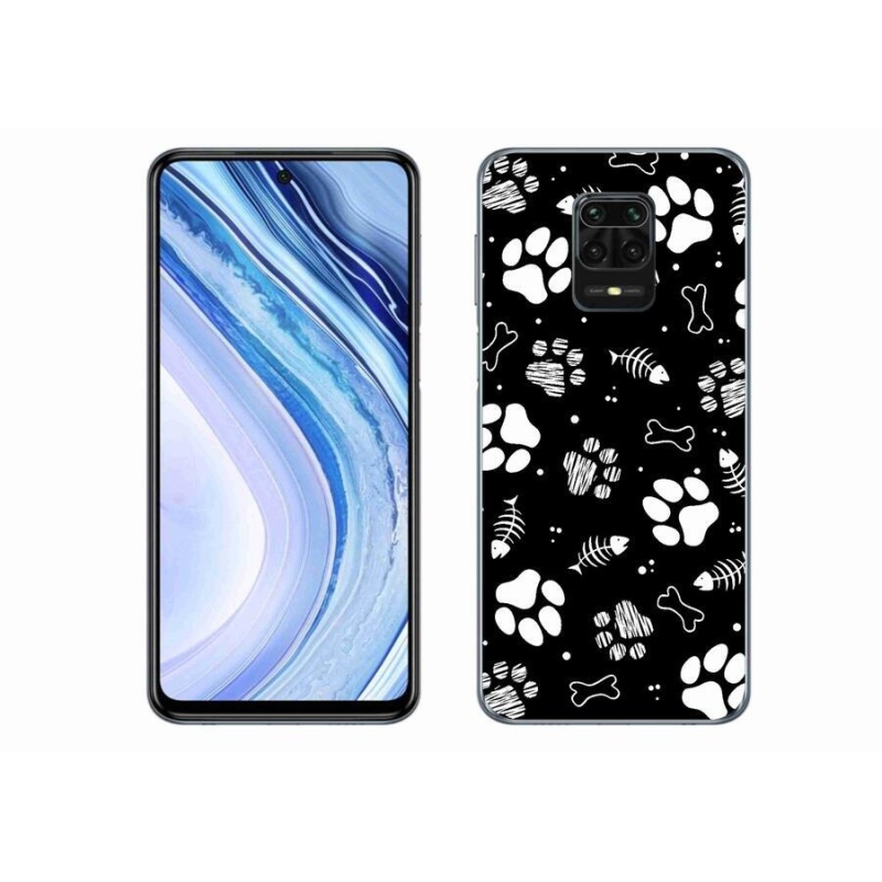 Gél borítás mmCase a Xiaomi Redmi Note 9 Pro számára - kutyamancsok