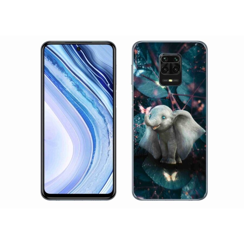 Gél borítás mmCase a Xiaomi Redmi Note 9 Pro számára - aranyos elefánt
