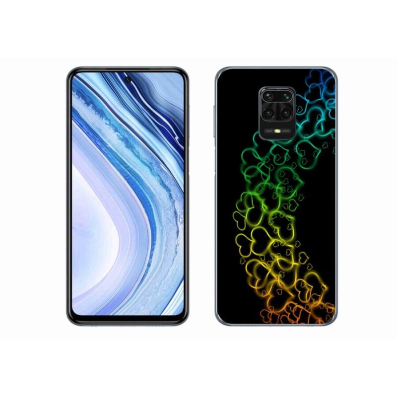 Gél borítás mmCase a Xiaomi Redmi Note 9S-hez - színes szívek