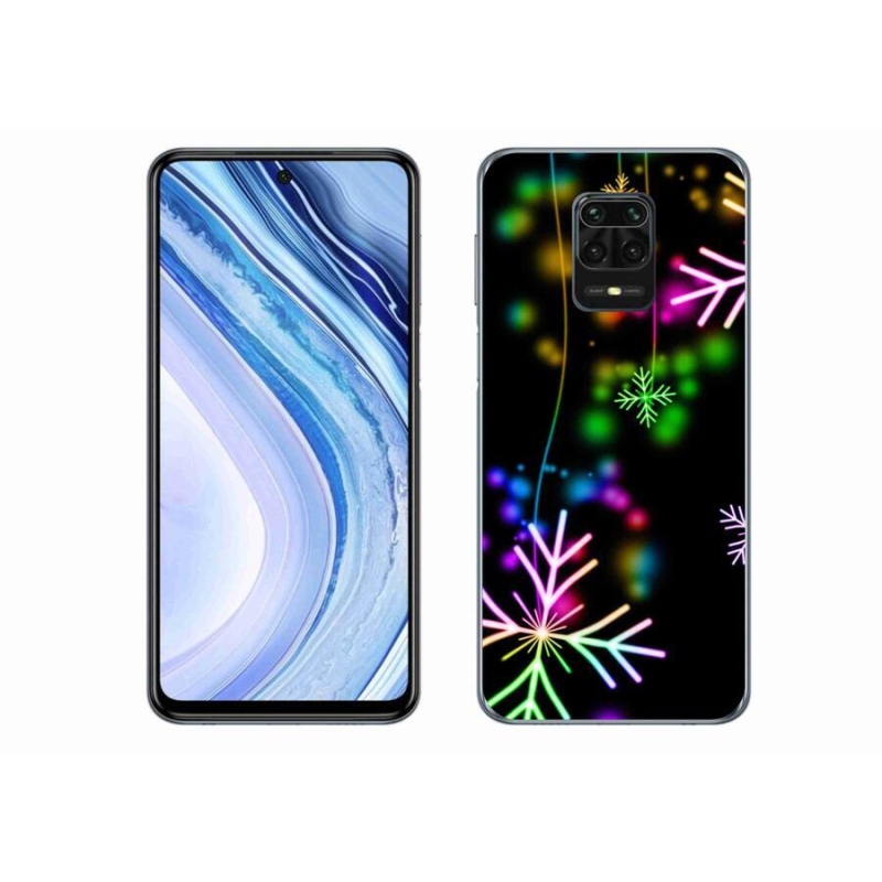 Gél borítás mmCase a Xiaomi Redmi Note 9S-hez - színes pelyhekkel