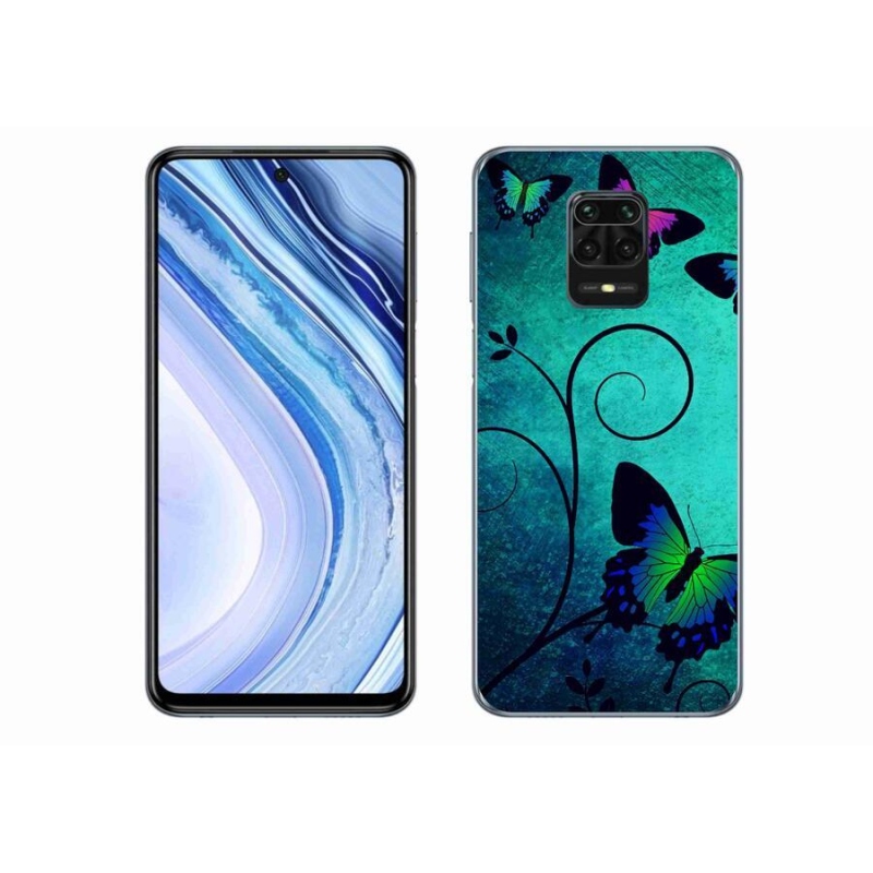 Gél borítás mmCase a Xiaomi Redmi Note 9S-hez - színes pillangók
