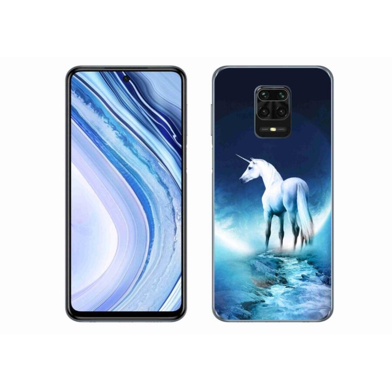 Gél borítás mmCase a Xiaomi Redmi Note 9S-hez - fehér egyszarvú
