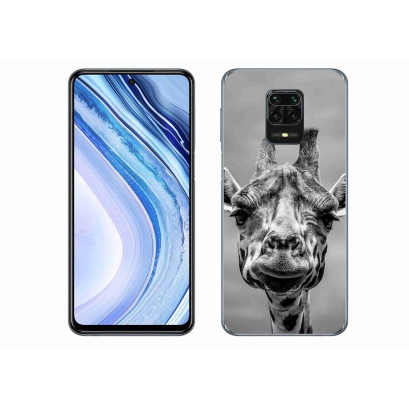 Zselés borítás mmCase a Xiaomi Redmi Note 9S-hez - fekete-fehér zsiráf