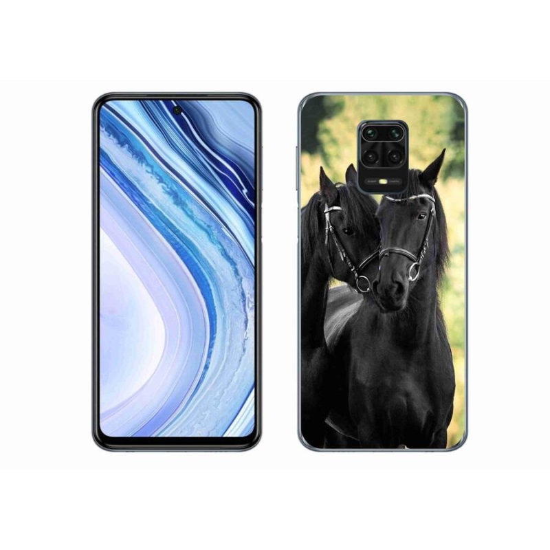 Gél borítás mmCase a Xiaomi Redmi Note 9S-hez - két fekete ló
