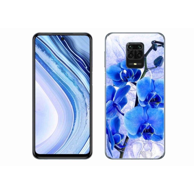Gél borítás mmCase a Xiaomi Redmi Note 9S-hez - kék virágok