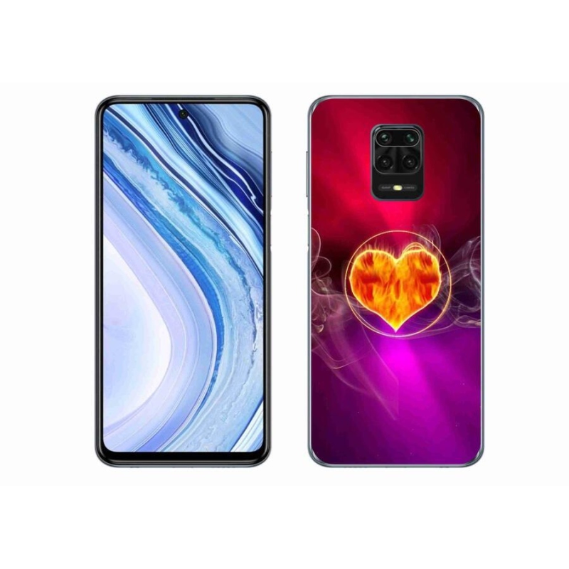 Gél borítás mmCase a Xiaomi Redmi Note 9S-hez - tüzes szív