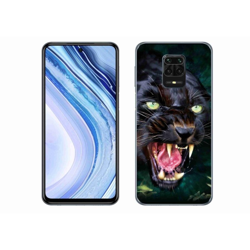 Gél borítás mmCase a Xiaomi Redmi Note 9S-hez - dühös fekete párduc