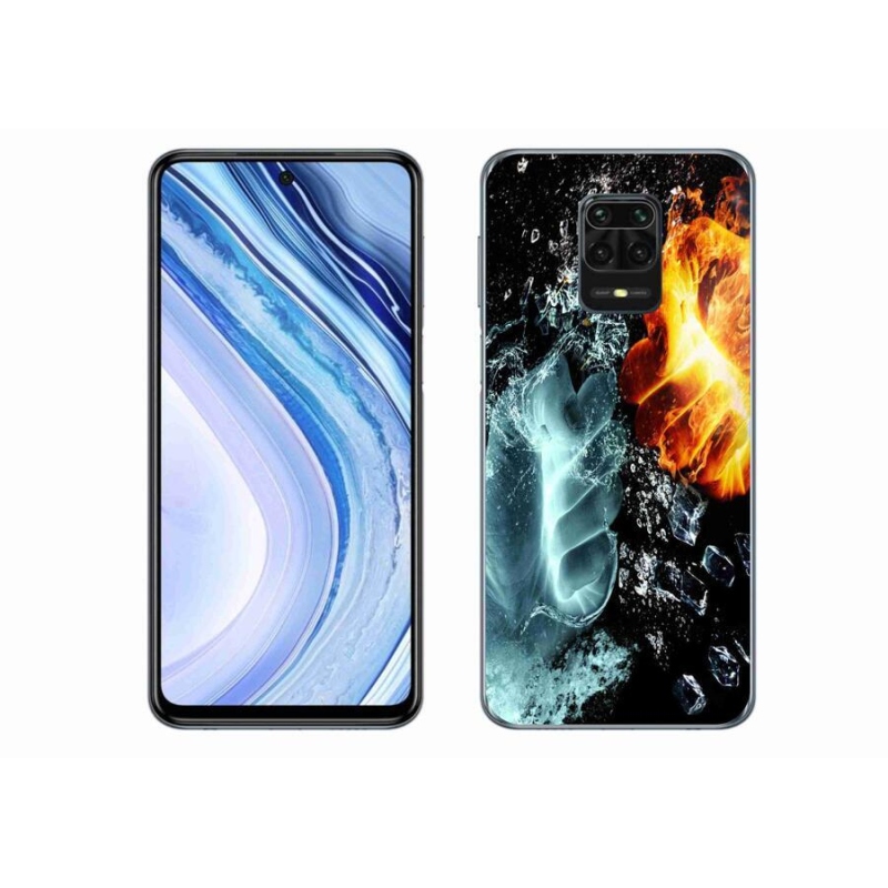 Gél borítás mmCase a Xiaomi Redmi Note 9S-hez - víz és tűz