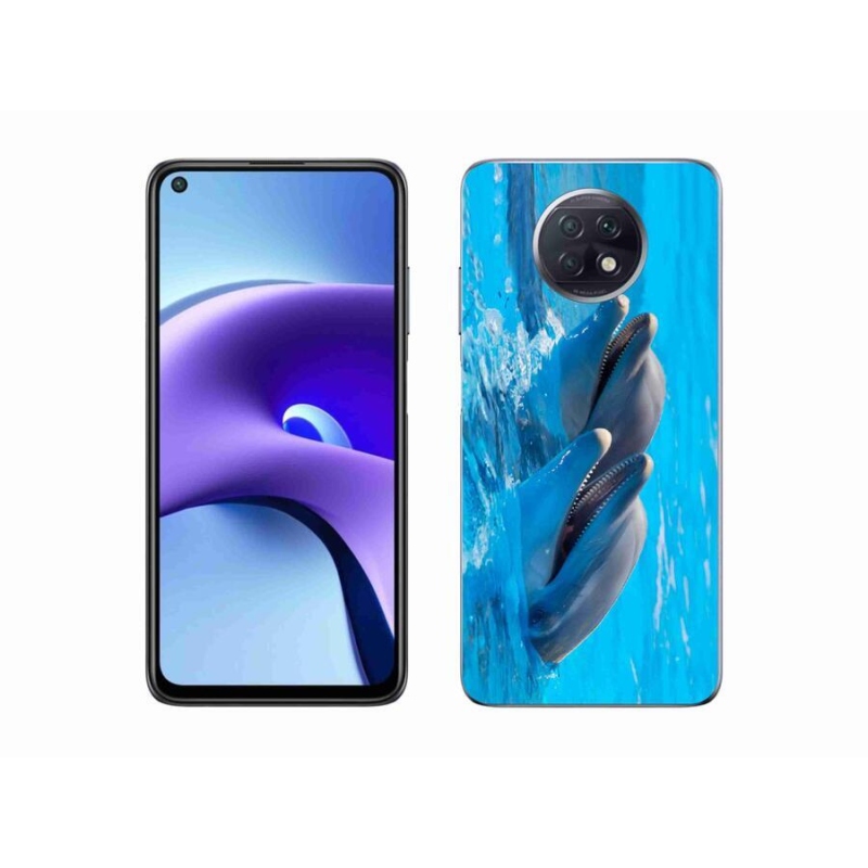Gél borító mmCase a Xiaomi Redmi Note 9T 5G számára - delfinek
