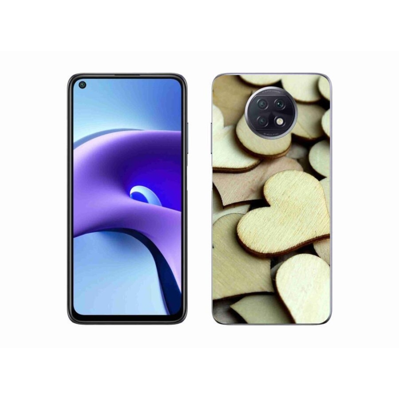 Gél borítás mmCase a Xiaomi Redmi Note 9T 5G-hez - fából készült szívek