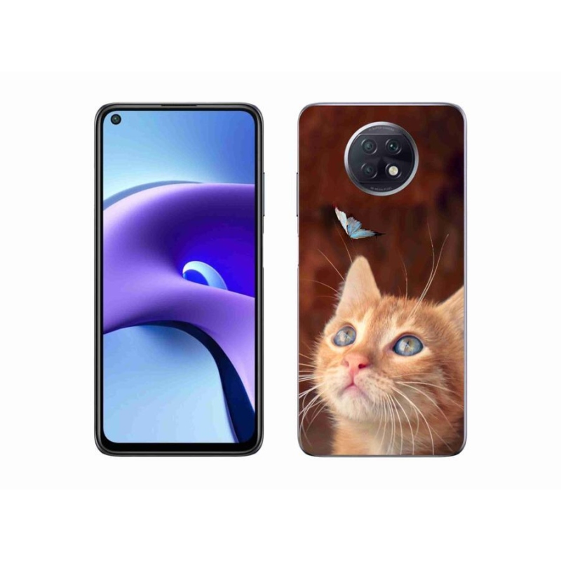 Gél borító mmCase a Xiaomi Redmi Note 9T 5G-hez - pillangó és cica
