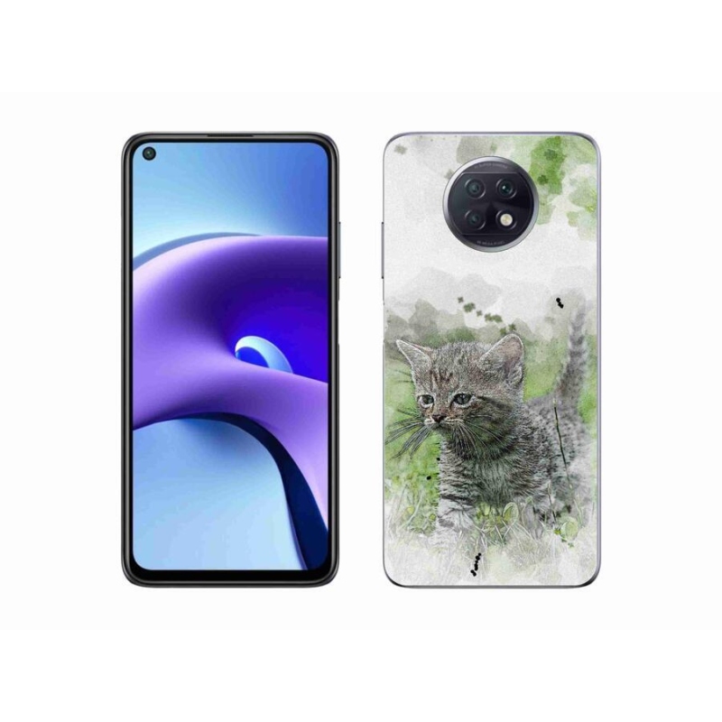 Gél borító mmCase a Xiaomi Redmi Note 9T 5G számára - aranyos cica 1
