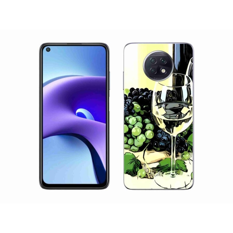 Gél borítás mmCase a Xiaomi Redmi Note 9T 5G számára - pohár bor