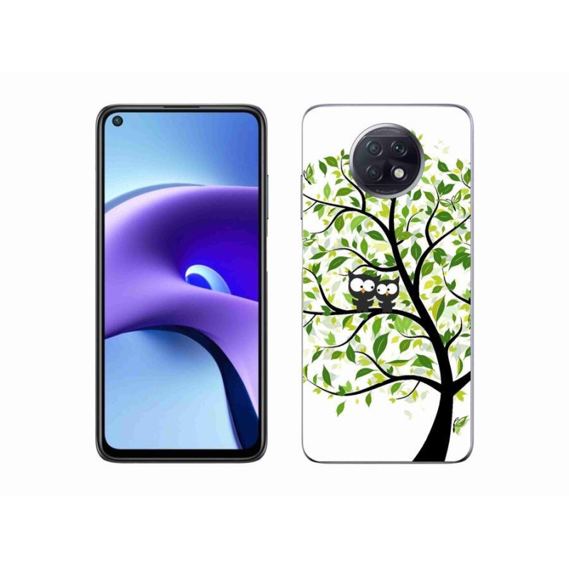 Gél borító mmCase a Xiaomi Redmi Note 9T 5G számára - baglyok a fán