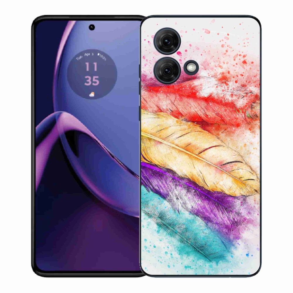 Zselés borítás mmCase a Motorola Moto G84 5G készülékhez - színes toll