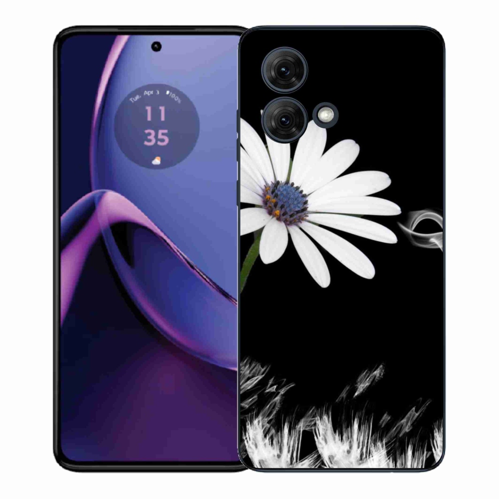 Gél védőhuzat mmCase Motorola Moto G84 5G - fehér virág