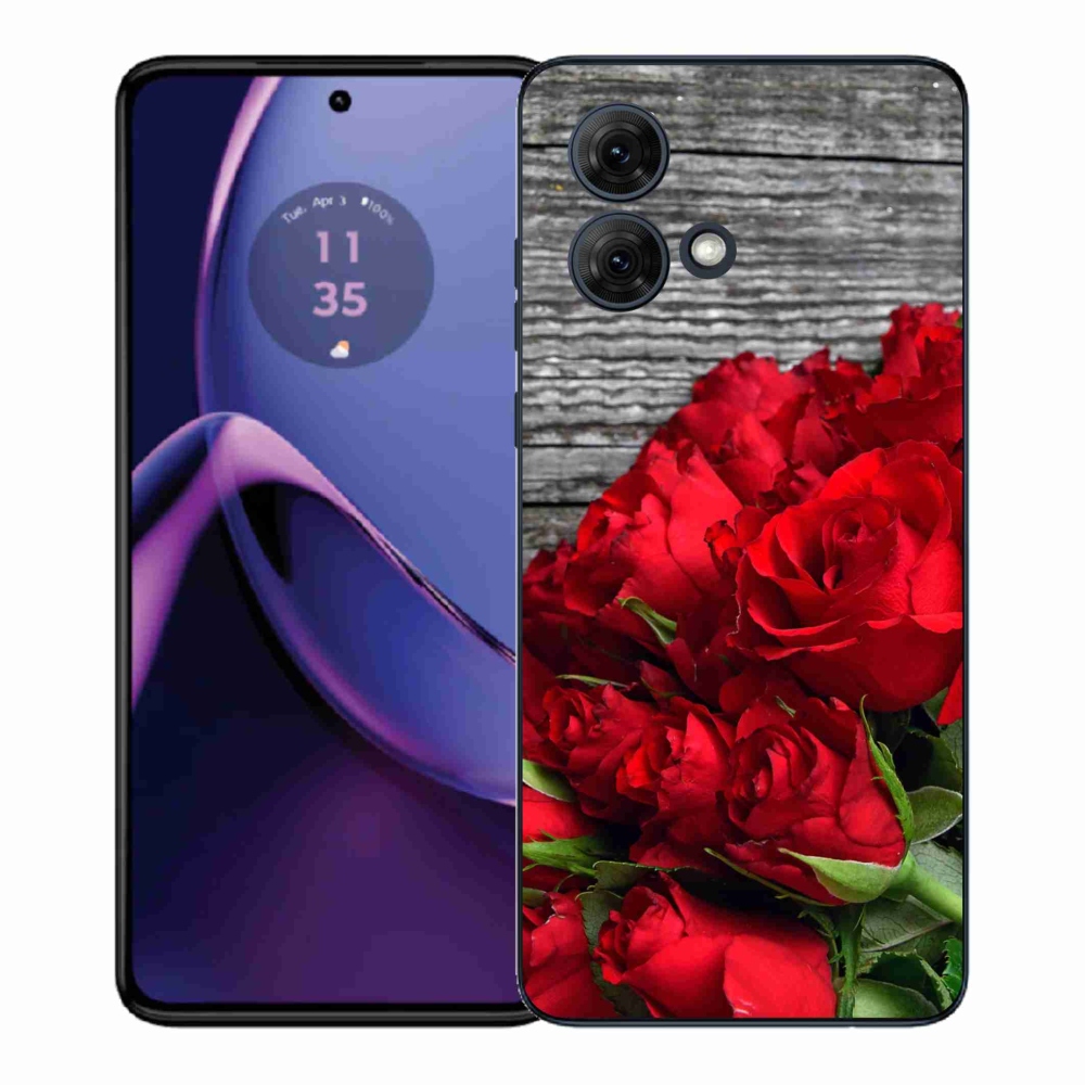 Zselés borítás mmCase Motorola Moto G84 5G - piros rózsa