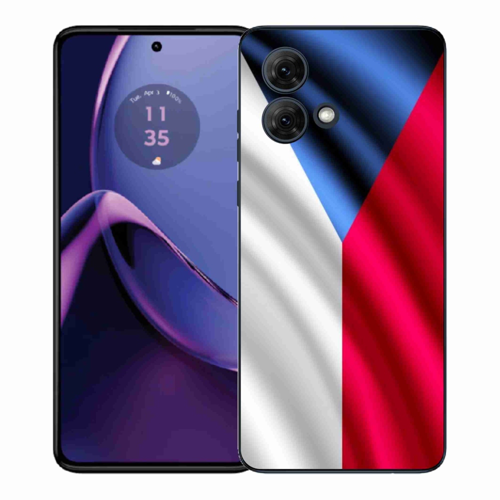 Zselés borítás mmCase a Motorola Moto G84 5G - cseh zászlóhoz