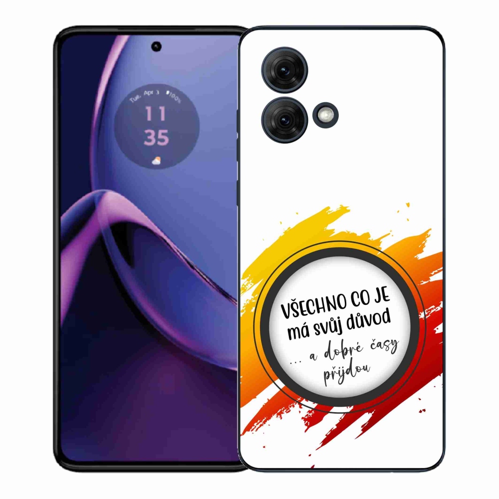 Zselés borítás mmCase Motorola Moto G84 5G - idézem 3 fehér háttér