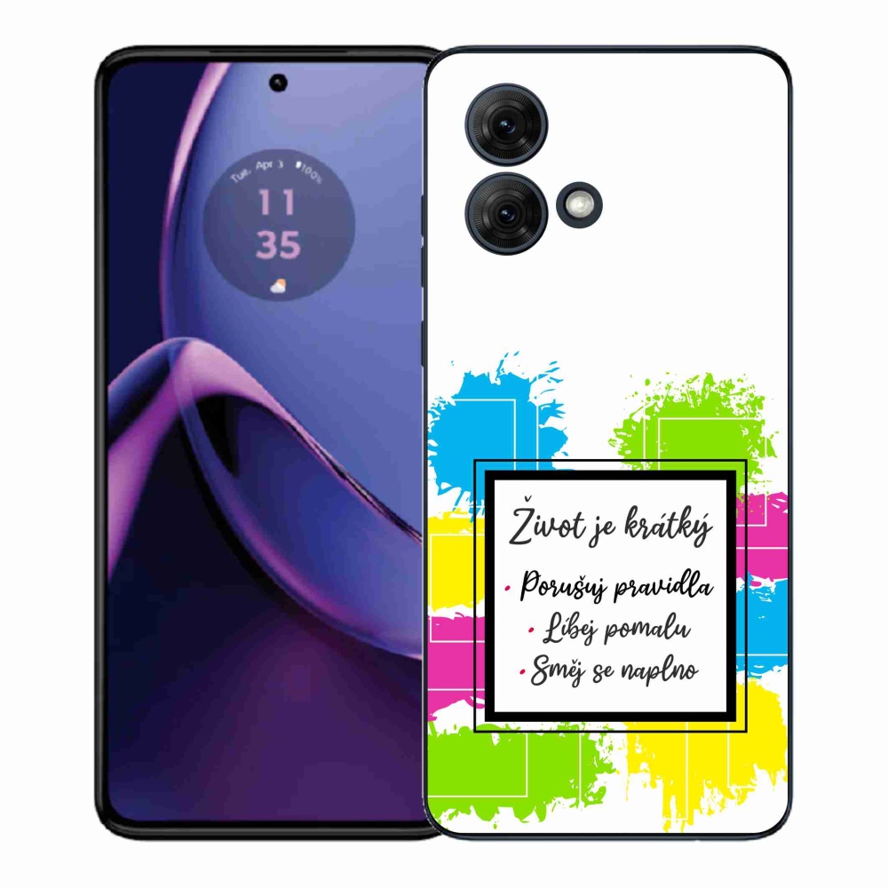 Gél borítás mmCase Motorola Moto G84 5G - Idézet 5 fehér háttér