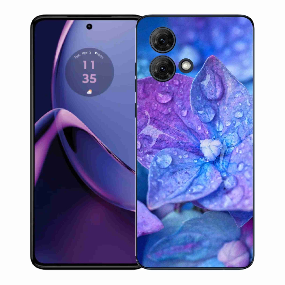 Gél védőhuzat mmCase Motorola Moto G84 5G - lila virág