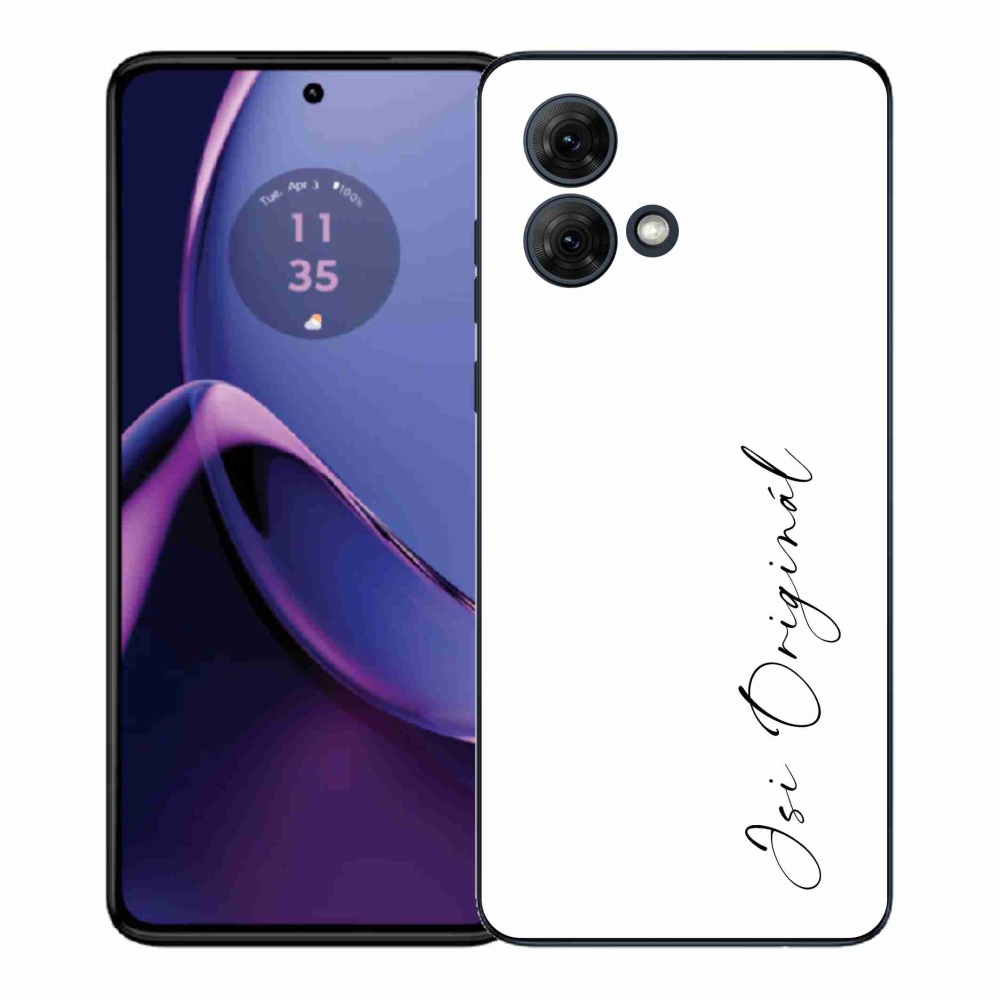 Gél borítás mmCase Motorola Moto G84 5G - te vagy az eredeti fehér háttér