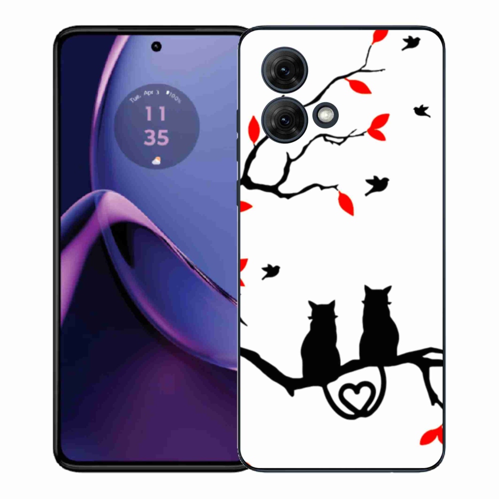 Zselés borítás mmCase Motorola Moto G84 5G - macska szeretet