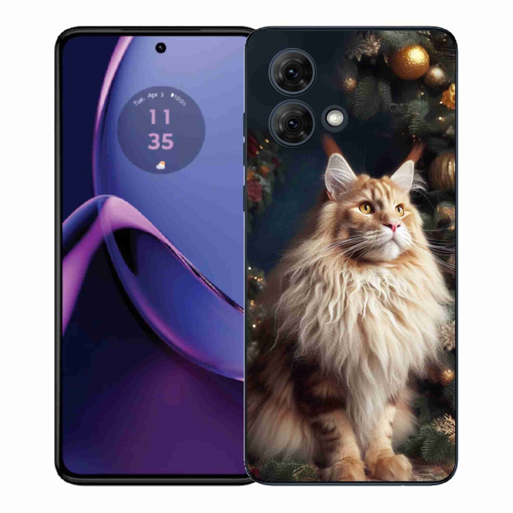 Gél borítás mmCase a Motorola Moto G84 5G-hez - macska a fánál