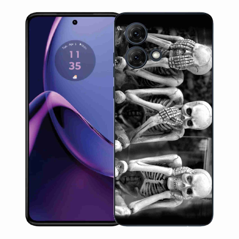 Zselés borítás mmCase a Motorola Moto G84 5G - csontvázakhoz