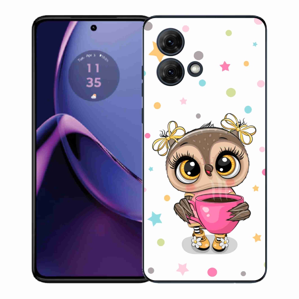 Gél borítás mmCase Motorola Moto G84 5G - rajzfilm bagolyhoz