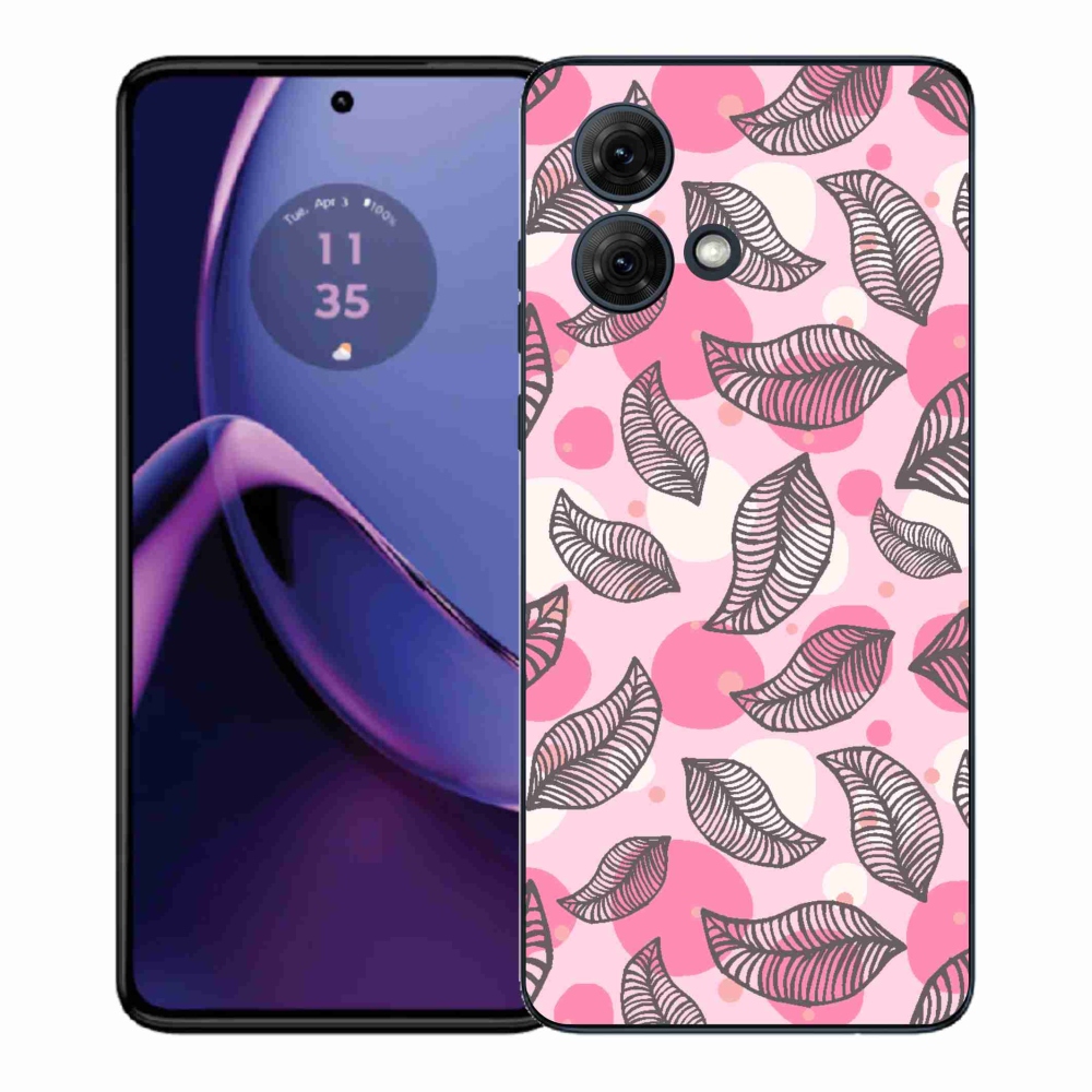 Zselés borítás mmCase a Motorola Moto G84 5G készülékhez - rajzfilmes hulló levelek
