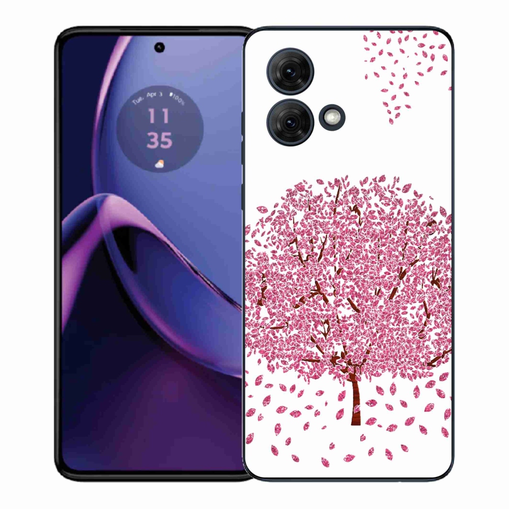 Zselés borítás mmCase a Motorola Moto G84 5G készülékhez - rajzfilmfa levelekkel