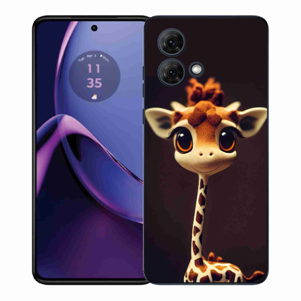 Zselés borítás mmCase a Motorola Moto G84 5G-hez - kis zsiráf