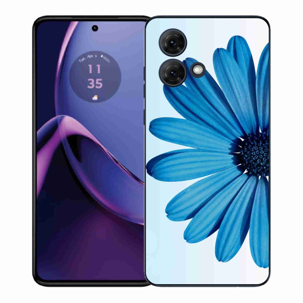 Gél védőhuzat mmCase Motorola Moto G84 5G - kék margaréta