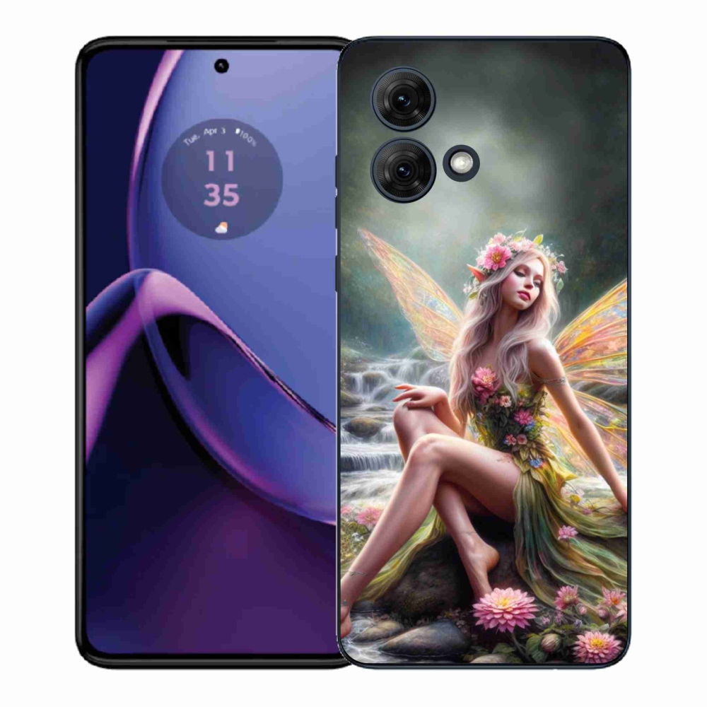 Gél védőburkolat mmCase a Motorola Moto G84 5G - pillangó nő 1