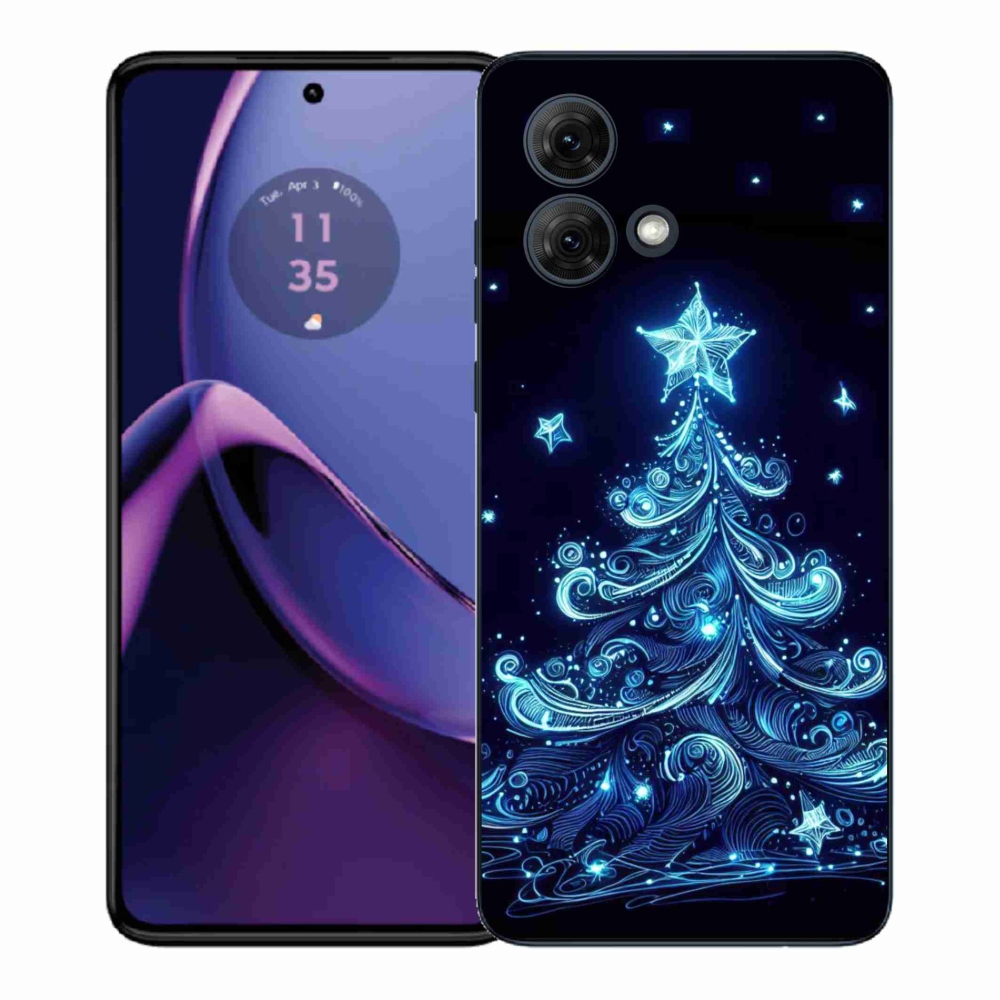 Gél borítás mmCase Motorola Moto G84 5G - neon karácsonyfa 4